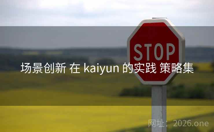 场景创新 在 kaiyun 的实践 策略集