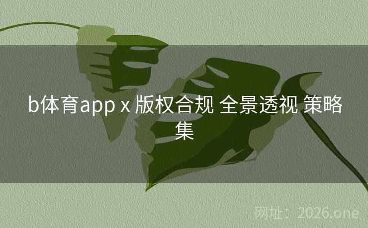 b体育app x 版权合规 全景透视 策略集