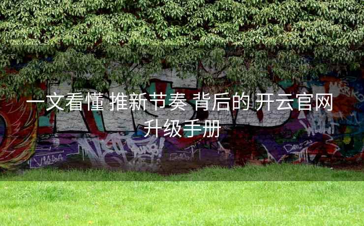 一文看懂 推新节奏 背后的 开云官网 升级手册